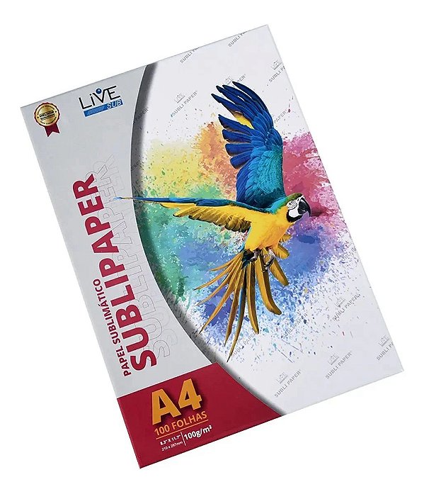 Papel Sublimatico A4 100 Folhas Dry Fast Live