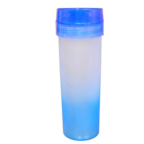 Garrafa Water Degradê 475ml Azul Escuro Acqua Bio
