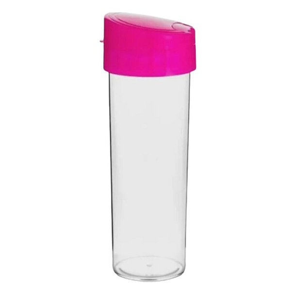 Garrafa Water Transparente 450ml com Tampa Pink Acqua Bio