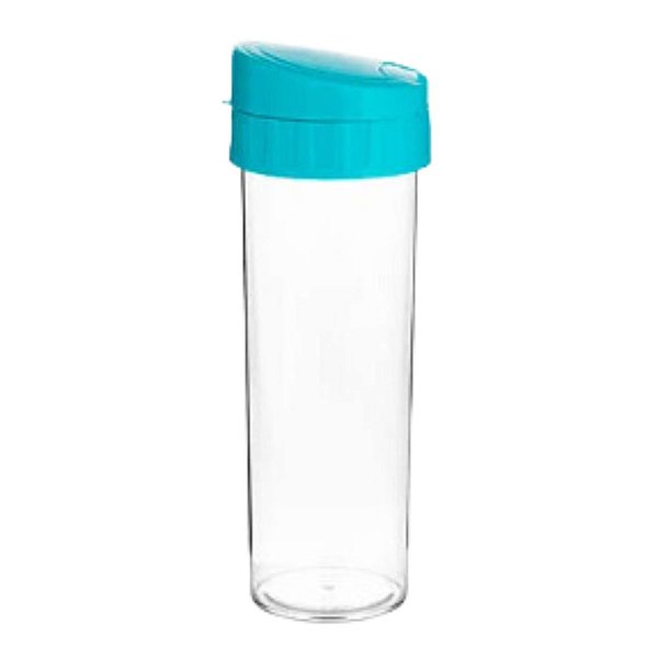 Garrafa Water Transparente 450ml com Tampa Verde Tiffany Acqua Bio