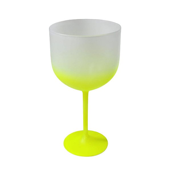 Taça Gin Jateada 450ml Degradê Amarelo