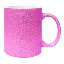 Caneca Cerâmica 325ml Glitter Pink Live