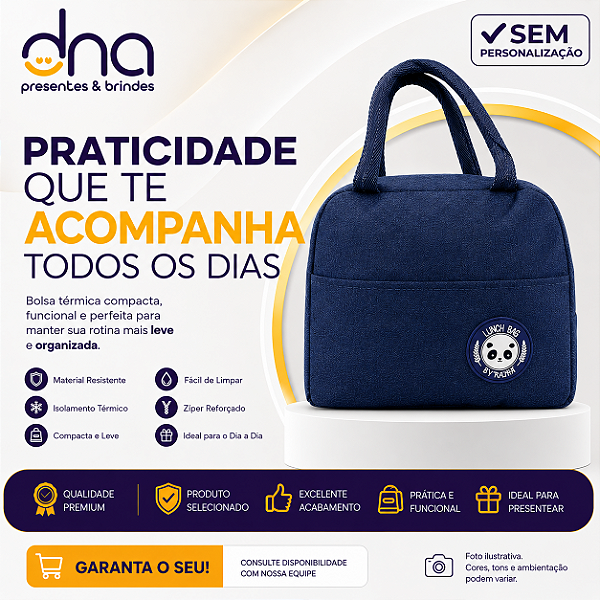 Bolsa Térmica Lancheira Azul