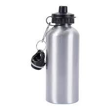Garrafa Squeeze de Alumínio Prata 2 Bicos 600ml