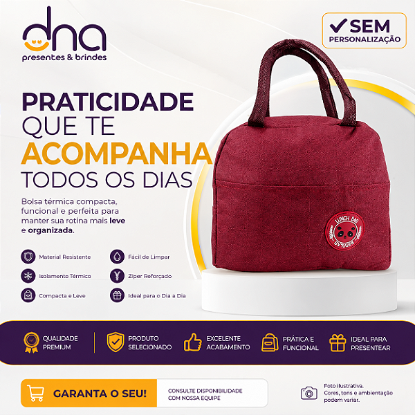 Bolsa Térmica Lancheira Vermelho