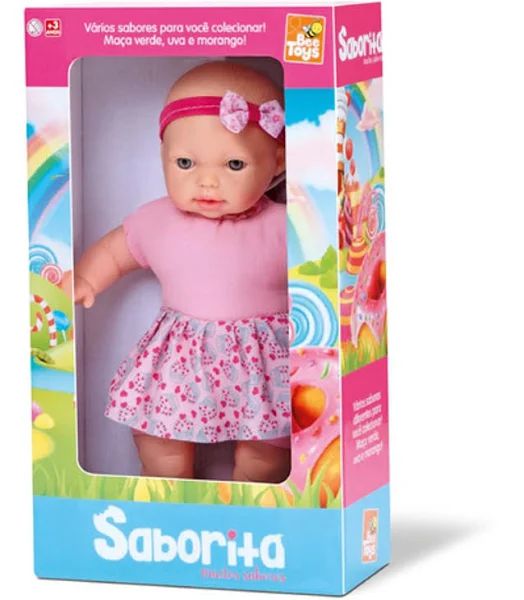Boneca Saborita c/cheirinho Sort 18cm - BEE TOYS