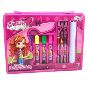 Maleta P/ Pintura Escolar 33 Peças Girl - Well kids