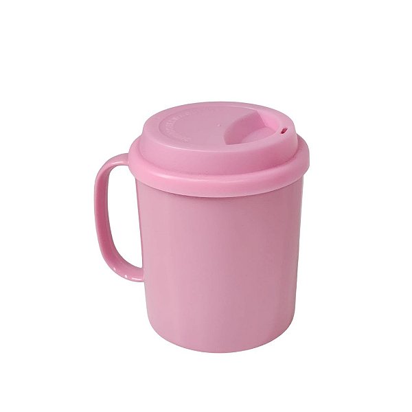Copo Buck kids 325ml Rosa com Tampa Rosa