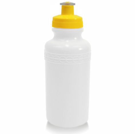 Squeeze de Plástico Branco c/ Prime 500ml com tampa Amarela