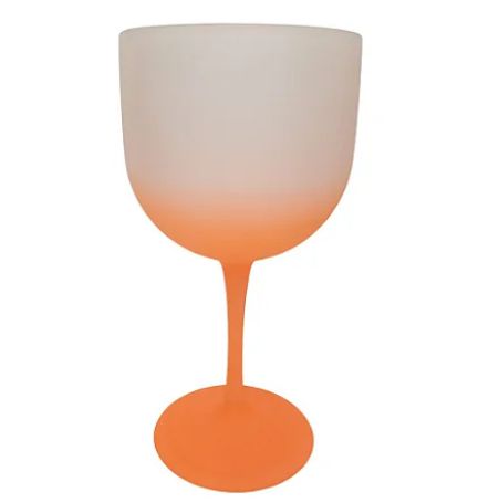 Taça Gin Jateada 450ml Degradê Laranja