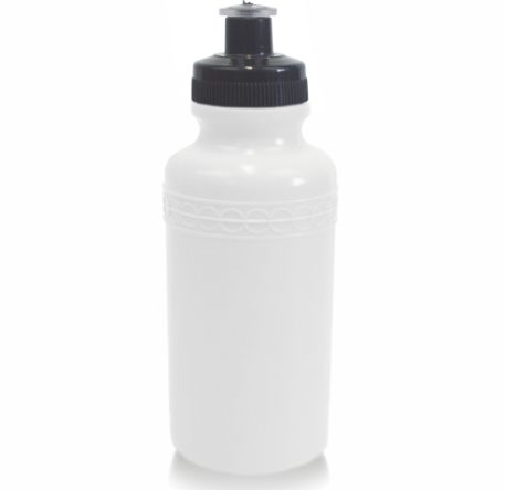 Squeeze de Plástico Branco c/ Prime 500ml com tampa Preta