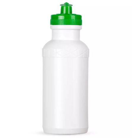 Squeeze de Plástico Branco c/ Prime 500ml com tampa Verde