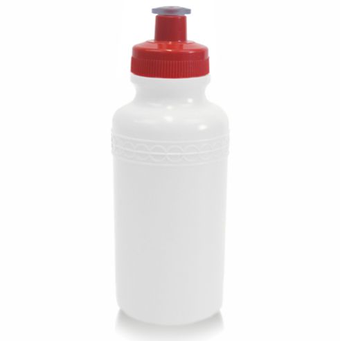 Squeeze de Plástico Branco c/ Prime 500ml com tampa Vermelha