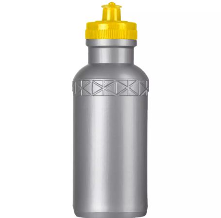 Squeeze de Plástico Prata c/ Prime 500ml com tampa Amarela - Sem Gravação