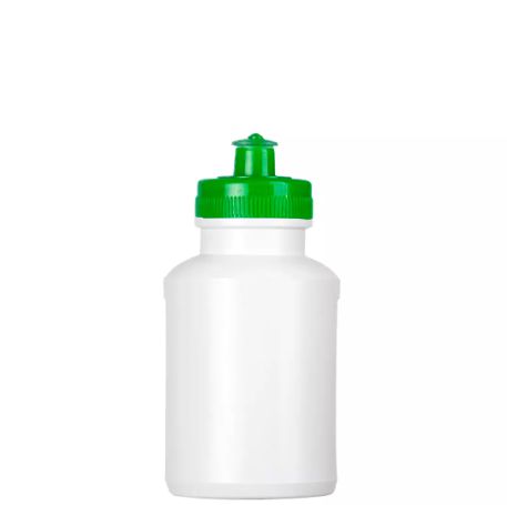 Squeeze de Plástico Branco c/ Prime 300ml com Tampa Verde