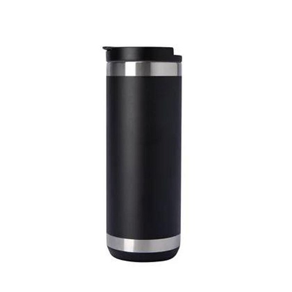 Copo Térmico Clean Inox Preto Com Tampa 550ml (não sublimático)