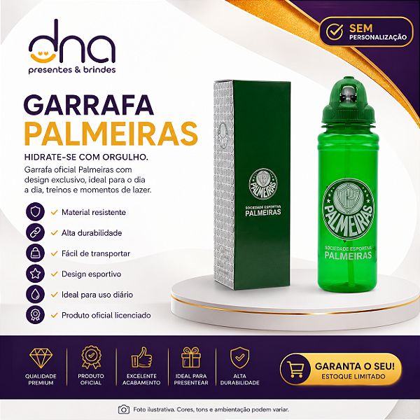 Garrafa c/ Canudo Palmeiras 700ml
