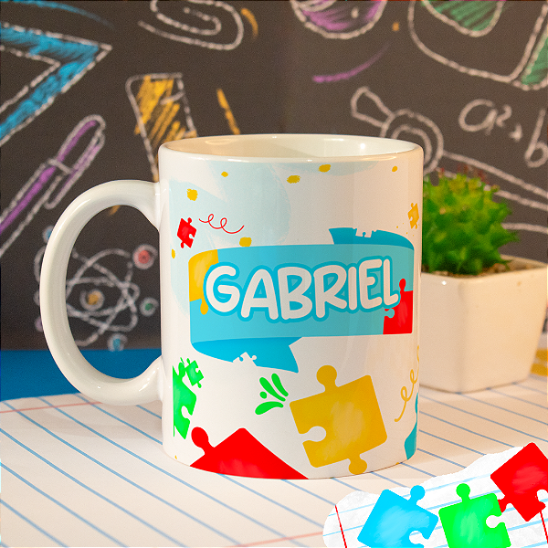 Caneca Personalizada - Volta as Aulas Autismo Azul