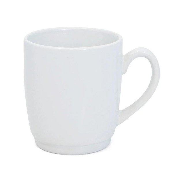 Caneca Cerâmica 300ml Semi Cônica Branca