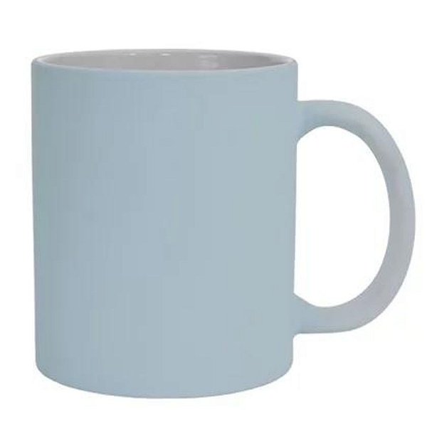 Caneca Cerâmica 325ml Verde Candy Azul Fosca Metalnox