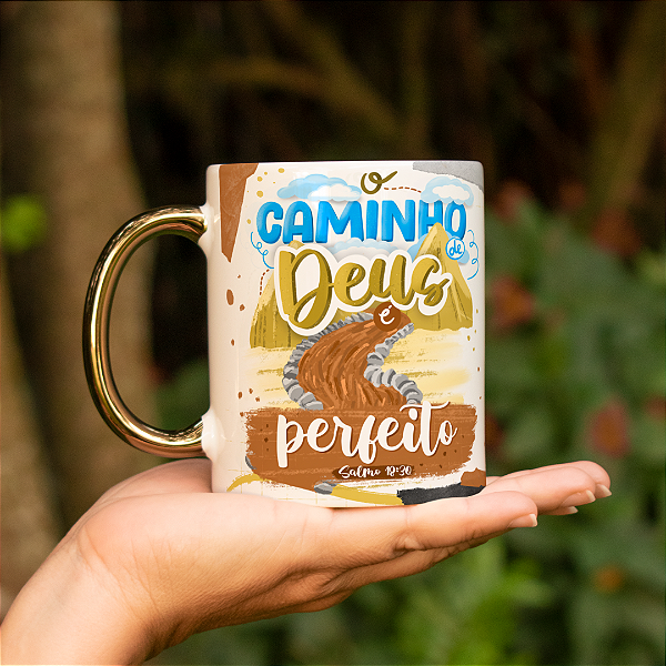 Caneca Personalizada O Caminhno de Deus é Perfeito Salmo 18:30
