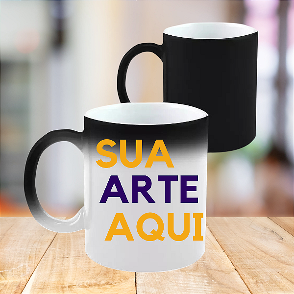 Caneca Personalizada Mágica Fosca "Sua Arte Aqui"