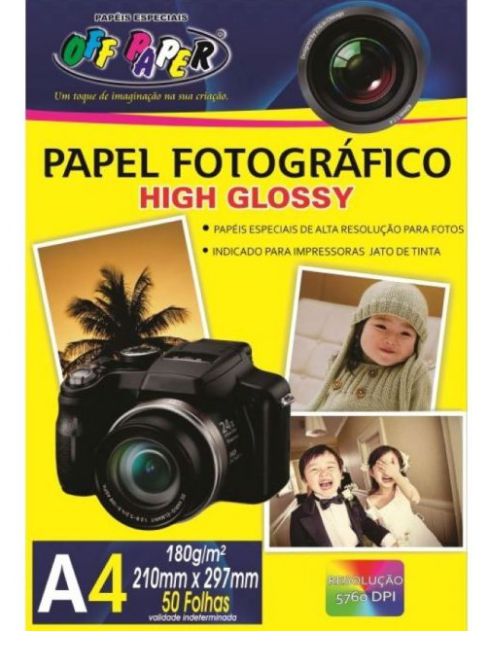 Papel Fotográfico High Glossy 50 Folhas