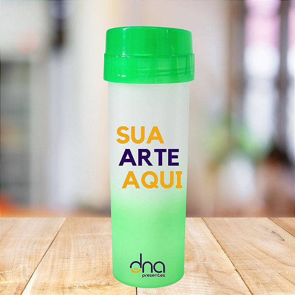 Squeeze Degradê Acqua Bio Verde Personalizada "Sua Arte Aqui"