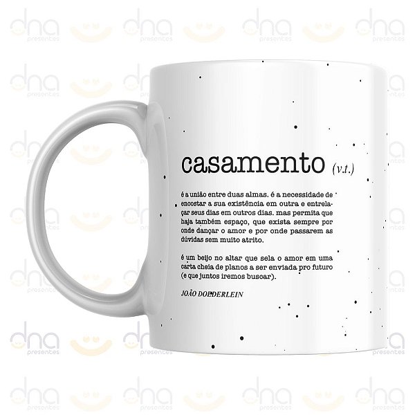 Caneca Personalizada Significado de Casamento