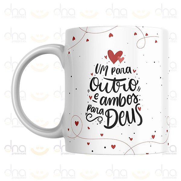 Caneca Personalizada Um Para Outro e Ambos Para Deus