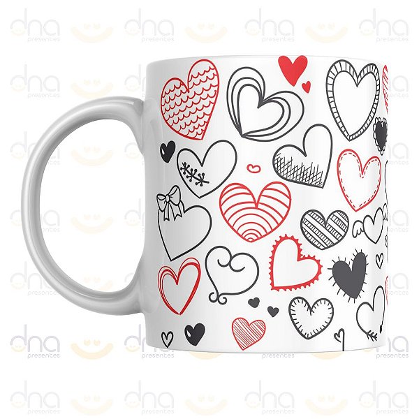 Caneca Personalizada Corações