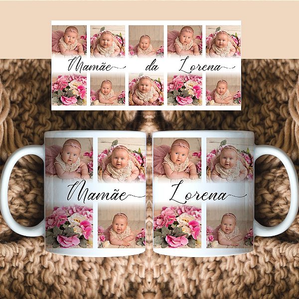 Caneca Personalizada 6 Fotos Mamãe