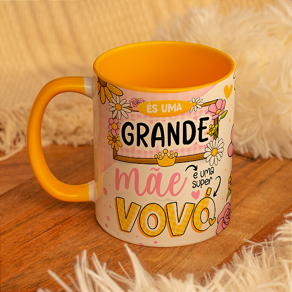 Caneca Personalizada O Melhor Vovô do Mundo - Amarela