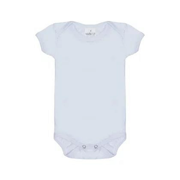 Body Baby Manga Curta Para Sublimação Branco Meia Malha - M