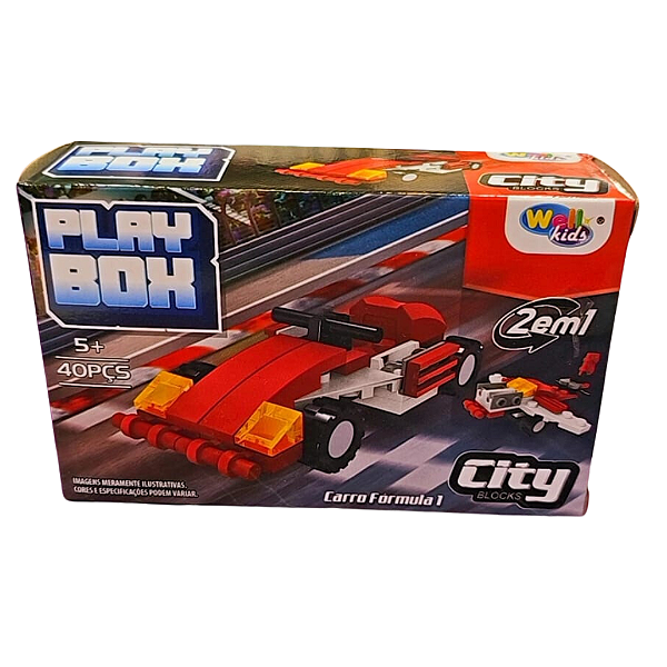 Blocos de Montar 40 Peças  - 2 em 1 - Carro Fórmula 1