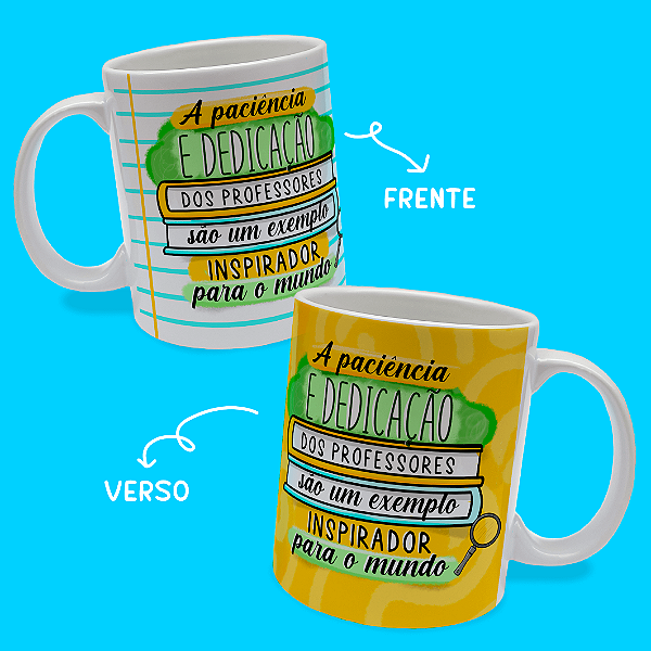 Caneca Personalizada Paciência e Dedicação Amarela