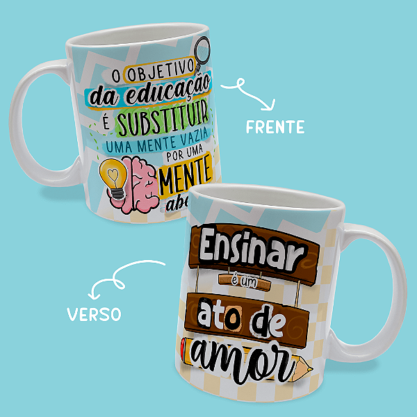 Caneca Personalizada Ato de Amor geométrica