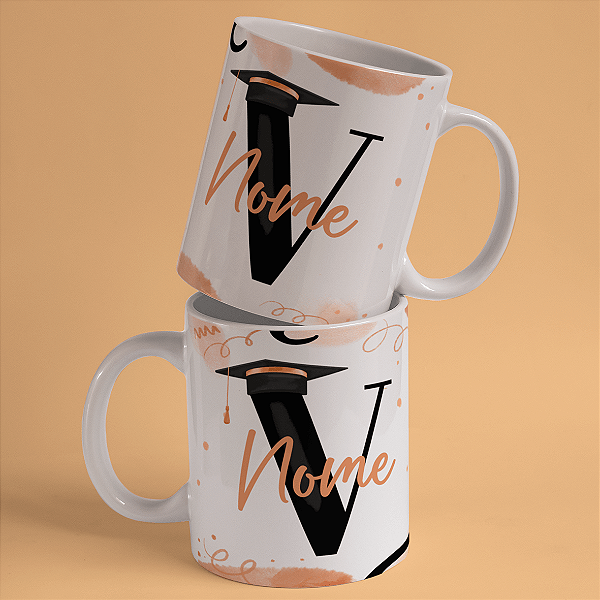 Caneca Personalizada Formando "V"