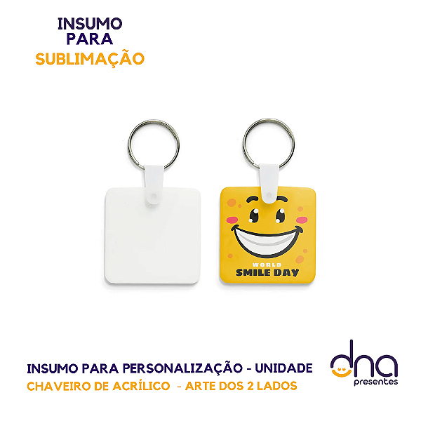 Chaveiro Acrílico para Foto 4x4cm