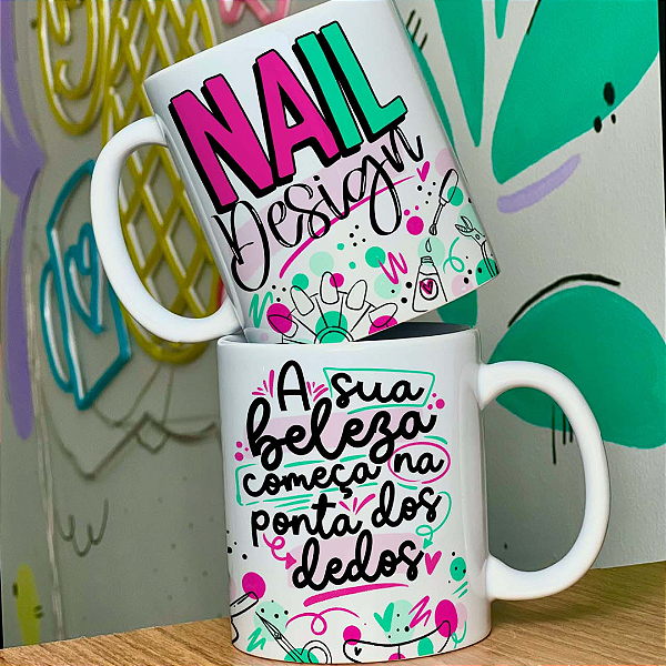 Caneca Personalizada Nail design