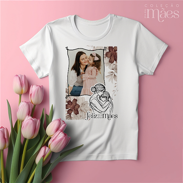 Camiseta Personalizada Feliz dia das mães - Tamanho G