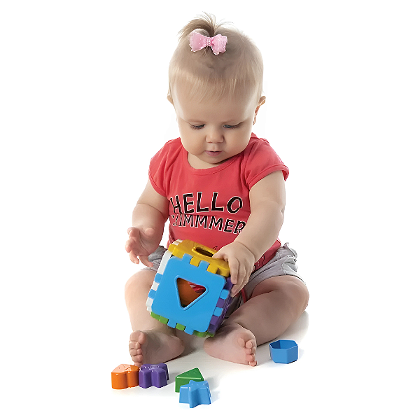 Brinquedo Infantil Bebê Educativo Mais Cubo Solapa Kendy - 7 unidades