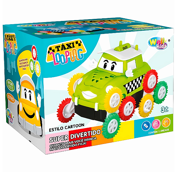 Carrinho Taxi Looping - Amarelo