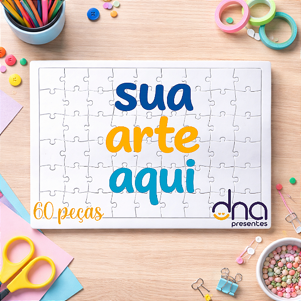 Quebra Cabeça 60 peças - Sua Arte Aqui