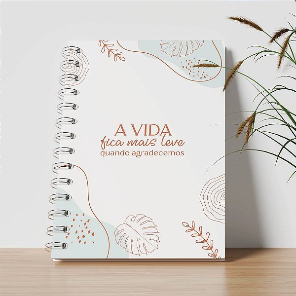 Agenda Personalizada - A vida fica mais leve quando agradecemos