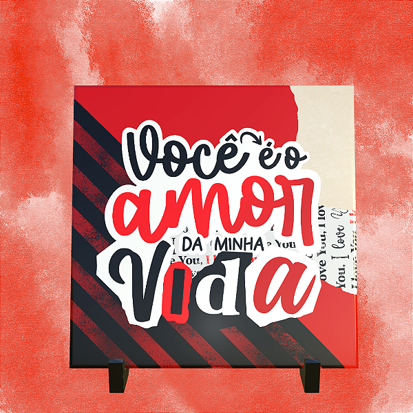 Azulejo Personalizado 15x15 - Você é o amor da minha vida