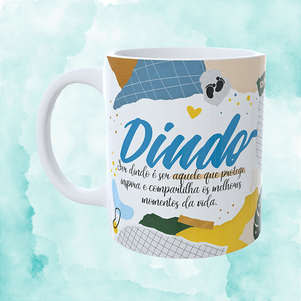 Caneca Personalizada - Dindo é ser aquele que protege
