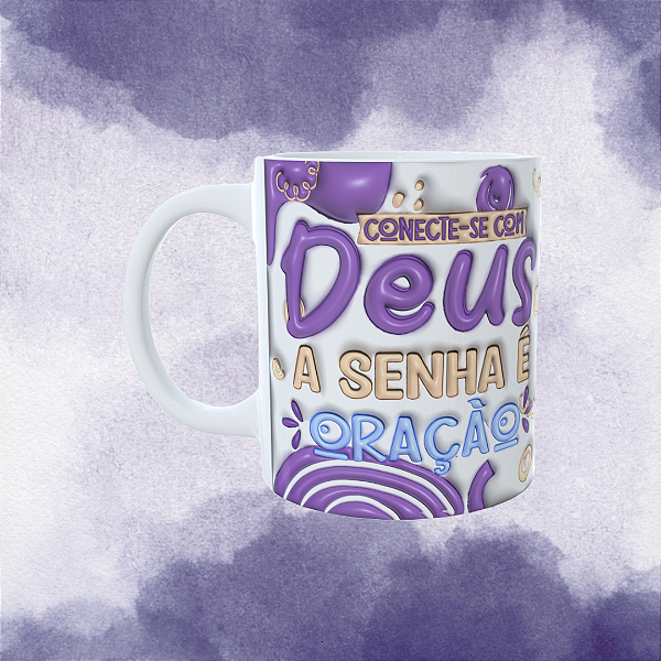 Caneca Personalizada - Conecte-se com Deus a senha é oração