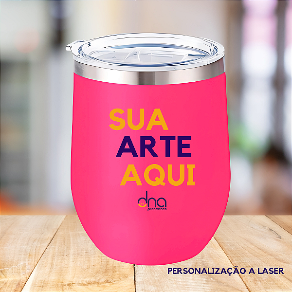 Copo Térmico Cuia - (Sua Arte Aqui) - Pink