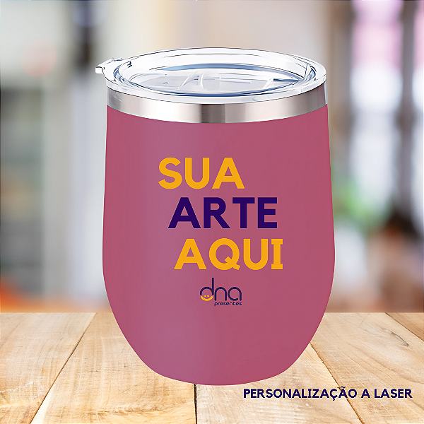 Copo Térmico Cuia - (Sua Arte Aqui) - Vinho